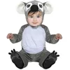 Image de FIESTAS GUIRCA | Costume de Koala Bébé (18-24 Mois) - Cagoule, Combinaison et Pieds - Costumes d'Animaux pour Halloween, Carnaval et Fêtes Costumées - Idéal pour Bébé Unisexe - Gris et Blanc