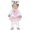 Image de Fiestas GUiRCA Costume de chaton rose - Combinaison à capuche chat rose avec tutu pour bébé 12-18 Mois