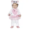 Image de FIESTAS GUIRCA | Costume de Chat-Souris pour Bébé (18-24 mois) - Capuche, Jupe et Combinaison - Costumes d'Animaux pour Halloween, Carnaval et Fêtes Déguisées - Idéal pour Filles - Blanc et Rose