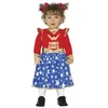Image de Fiestas GUiRCA Costume de bébé Merveille - Robe de super héroïne rouge et bleue avec étoiles pour bébé 18-24 Mois