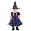 Image de FIESTAS GUIRCA | Costume de Starried Witch Bébé (12-18 mois) - Chapeau et Robe - Déguisements de Sorcière pour Halloween, Carnaval et Fêtes Costumées - Idéal pour Petites Filles - Violet et Noir