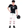 Image de FIESTAS GUIRCA | Costume de Quarterback Teen (14-16 Ans) - T-shirt et Pantalon pour Fêtes Sportives et Célébrations - Idéal pour Halloween, Carnaval et Fêtes Costumées - Noir et Blanc