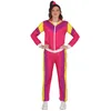 Image de FIESTAS GUIRCA | Costume de Gymnast Teen (14-16 ans) - Veste et Pantalon - Costumes de Sport et Années '80 pour Halloween, Carnaval et Fêtes Déguisées - Idéal pour Ados - Multicolore et Rose