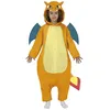 Image de FIESTAS GUIRCA Déguisement de dragon orange pour garçon et fille - Pyjama dragon avec queue et ailes pour enfants de 7 à 9 ans