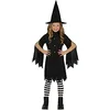 Image de FIESTAS GUIRCA Déguisement Sorcière Salem Fille - Petite Sorcière Noire avec Chapeau de Sorcière - Déguisement Halloween Fille 3-4 Ans
