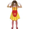 Image de FIESTAS GUIRCA Costume Miss McKiller - Robe Jaune Clown Fou - Déguisement Halloween Fille 7-9 Ans