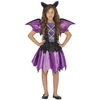 Image de FIESTAS GUIRCA Costume Fille Chauve-Souris Lilas - Comprend un bandeau, une robe et des ailes de chauve-souris - Déguisement d'Halloween pour fille 10-12 Ans