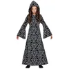 Image de FIESTAS GUIRCA Costume de sorcière mystique Chaperon noir Sorcière - Déguisement d'Halloween pour fille 7-9 Ans