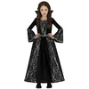 Image de FIESTAS GUIRCA Costume de Vampire Glamour - Robe Comtesse Vampire Argent et Noir - Déguisement Halloween Fille 3-4 Ans