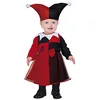 Image de FIESTAS GUIRCA Costume Arlequin Charmant - Clown Arlequin Rouge et Noir - Costume Halloween Fille 2-3 Ans