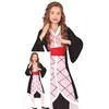 Image de FIESTAS GUIRCA Déguisement de guerrier à manches roses pour fille avec robe kimono de 5 à 6 ans