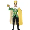 Image de FIESTAS GUIRCA | Costume Beer King Adulte (52-54/L) - T-shirt, Cape, Ceinture et Chapeau - Costumes de Bière et Boissons pour Enterrement de Vie de Garçon, Halloween, Carnaval et Fêtes Déguisées