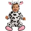 Image de FIESTAS GUIRCA | Costume de Petite Vache Bébé (12-18 mois) - Capuche, Queue, Combinaison et Pieds - Costumes d'Animaux pour Bébés Unisexes - Idéal pour Halloween, Carnaval et Fêtes Déguisées