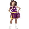 Image de FIESTAS GUIRCA, S.L. Déguisement de Pom Pom Girl Lila pour Fille M-(7/9 Ans)