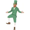 Image de FIESTAS GUIRCA | Costume de Leprechaun Adulte (52-54/L) - Barbe, Veste, Pantalon, Plastron et Chapeau - Costumes de Saint-Patrick, Fêtes Irlandaises et Célébrations - Idéal pour Homme - Vert