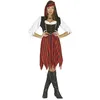 Image de FIESTAS GUIRCA | Disfraz de Pirata de Ultramar pour Femme (38-40/M) - Chemise, Bandeau, Corset et Jupe - Costumes de Corsaire et Boucanier pour Halloween, Carnaval et Fêtes Déguisées - Rouge et Noir