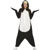 Image de FIESTAS GUIRCA | Costume Kigurumimi Pingouin Adulte (38-40/M) - Combinaison à Capuche pour Carnaval, Fêtes Animalières, Cosplay, Enterrements de Vie de Jeune Fille ou Garçon, Halloween - Homme Femme