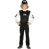 Image de Guirca FIESTAS Déguisement Agent du FBI Costume Enfant Unisexe Taille Taille 10-12 Ans, Noir