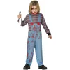 Image de FIESTAS GUIRCA | Costume de Muñeca Poseída Enfant (7-9 ans) - Combinaison - Costumes Effrayants pour Halloween, Carnaval et Fêtes - Idéal pour Enfants - Bleu et Multicolore