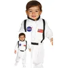 Image de FIESTAS GUIRCA | Costume d'Astronaute Bébé (12-18 Mois) - Combinaison Spatiale pour Enfants - Costumes de Pilote et Explorateur de l'Espace pour Halloween, Carnaval et Fêtes Costumées - Blanc et Noir