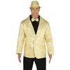 Image de FIESTAS GUIRCA | Chaqueta de Lentejuelas Oro pour Homme (52-54/L) - Idéal pour Fêtes de Noël, Nouvel An et Célébrations - Costume Brillant pour Adultes - Parfait pour Événements et Fêtes Déguisées