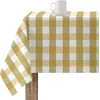 Image de BELUM Nappe en résine Anti-Taches à Carreaux Moutarde, Nappe à Carreaux Vichy Taille 140 x 140 cm, Nappe Anti-Taches, Non en Toile cirée Vichy Moutarde, Nappe en Tissu 100% Coton Biologique