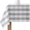 Image de BELUM Nappe en Résine Anti-Taches Carreaux 0120-100, Vichy Gris 100 x 140 cm, Non Toile Cirée, 100% Coton Biologique