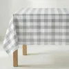 Image de BELUM Nappe en résine Anti-Taches Carreaux 0120-100, Nappe à Carreaux Vichy Taille 300 x 140 cm, Nappe Anti-Taches Non Toile cirée Vichy Gris, Nappe en Tissu 100% Coton Biologique
