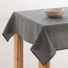 Image de Nappe anti-taches en lin 100% anthracite   Nappe rectangulaire en résine   Nappe hydrofuge de qualité en plusieurs dimensions   Nappe en lin pour intérieur et extérieur (250 x 150 cm)