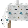 Image de BELUM Nappe Anti-Taches, Taille 140 x 140 cm - Nappe au Toucher Extra Douce, Couleur Multicolore, Nappe 100% fabriquée en Espagne, Tissu 100% Coton Biologique (Half Panama) - Nappe modèle Dayton