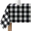 Image de BELUM Nappe en résine Anti-Taches 550-12, Nappe à Carreaux Vichy Taille 155 x 155 cm, Nappe Anti-Taches Non Toile cirée Nappe Vichy Noir, Nappe 100% Coton Biologique