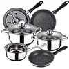 Image de Magefesa K2 Gransasso Batterie de cuisine 5 pièces en acier inoxydable avec jeu de poêles (18/20/24 cm)