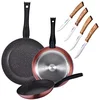 Image de 3 pack de 3 casseroles Ø20 / 24 et 28 cms + 4pc de couteaux chuleteros