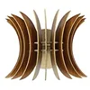 Image de Applique Murale Interieur, design en bois et en MDF, Nogal 20x28x20 cm