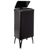 Image de WELL HOME MOBILIARIO & DECORACIÓN Poubelle intelligente avec ouverture automatique ou contact manuel de 50 l, 35,5 x 26 x 83,5 cm, couleur noire.