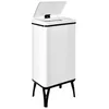 Image de WELL HOME MOBILIARIO & DECORACIÓN Poubelle intelligente avec ouverture automatique ou contact manuel de 50 l, 35,5 x 26 x 83,5 cm, couleur blanche.