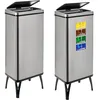 Image de WELL HOME MOBILIARIO & DECORACIÓN 2 poubelles intelligentes de 60 l c/u, hauteur : 95,5 (x 35,5 x 26), gris avec étiquettes magnétiques