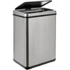 Image de Poubelle intelligente sans pieds avec ouverture automatique ou contact manuel, 40 l, hauteur : 55,5 (x35,5 x 26), gris.