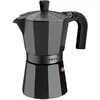 Image de Monix Vitro Noir | Cafetière de 12 Tasses Noire, Fabriquée en Aluminium, Compatible Toutes Sources de Chaleur Sauf Induction