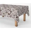 Image de Exma Nappe Anti-Taches en Tissu résiné au mètre - Floral Marron Blanc 45027-1