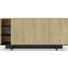 Image de CONCEPT1 Cequoia 3P3N chene noir 170 x 40 x h80cm CEQUOIA-3P3N-CHENE