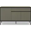 Image de CONCEPT1 Lorenza 3P1T vert noir 140 x 40 x h80cm LORENZA-3P1T-VERT