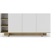 Image de CONCEPT1 Cequoia 3P3N blanc chene 170 x 40 x h80cm CEQUOIA-3P3N-BLANC