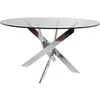 Image de CONCEPT1 Ruth 140 x 140 x 76 cm pied chromé RUTH-T-140-PCHROM