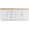 Image de CONCEPT1 Miranda 3P3T blanc cire 190 x 40 x h80cm MIRANDA-3P3T-BLANC