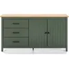 Image de CONCEPT1 Miranda 2P3T vert cire 150 x 40 x h80cm MIRANDA-2P3T-VERT