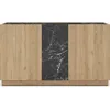 Image de CONCEPT1 Dione 3P chene effet marbre 140 x 41,8 x h78,5cm DIONE-9P-CHENE
