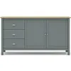 Image de CONCEPT1 Misti 2P3T vert kaki chêne 150 x 40 x h80,5cm MISTI-2P3T-VERT