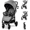 Image de Asalvo NESS 2 Poussette pour bébé, poussette avec dossier inclinable, poussette urbaine, harnais 5 points, SPF50+, grande capote avec fenêtre, maniable et sécurité maximale jusqu'à 24 kg