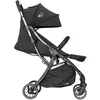 Image de Asalvo HITO Poussette pour bébé, confortable, ultra légère, sûre, capote avec fenêtre et frein arrière, maniable, pliable compact, charge maximale 24 kg, noir